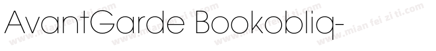 AvantGarde Bookobliq字体转换